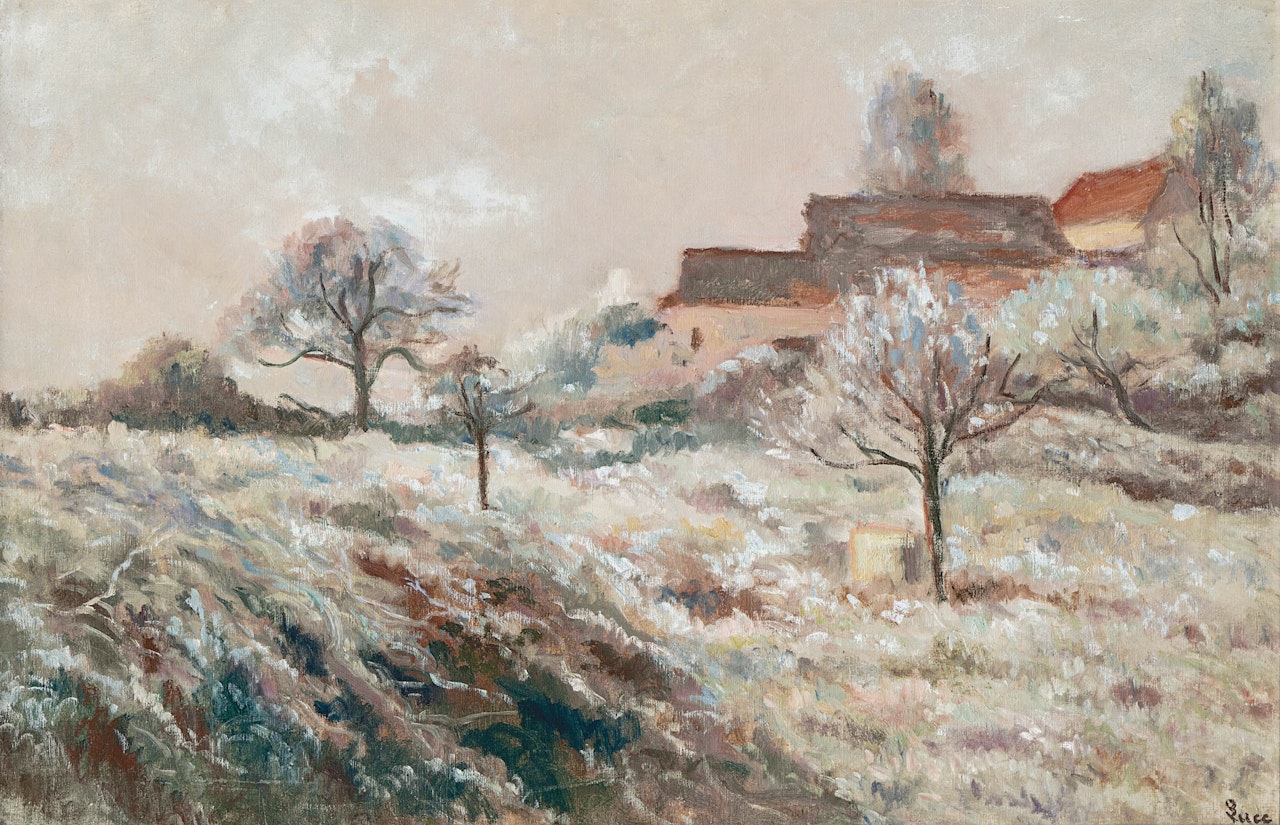 Rolleboise, White Frost by Maximilien Luce