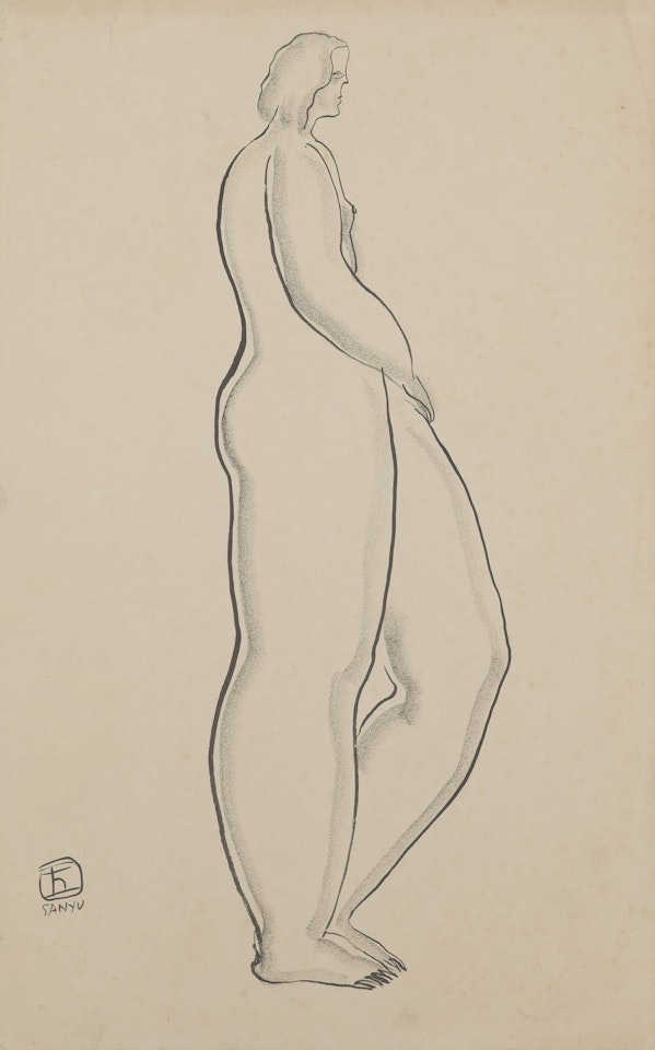 Femme nue debout de profil (Standing nude woman in profile) by Sanyu