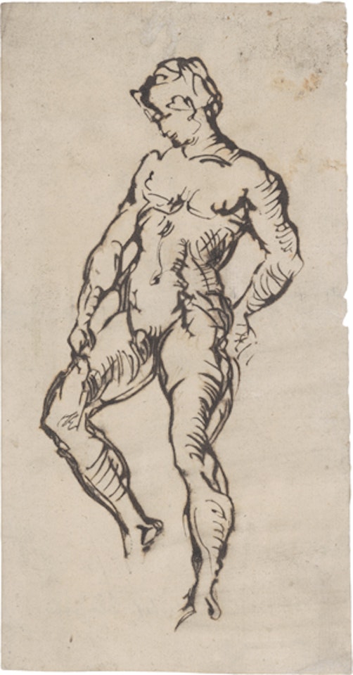 Standing male act by Italian School