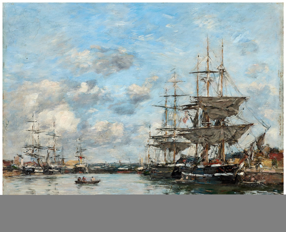 Trouville, Le port by Eugène Boudin