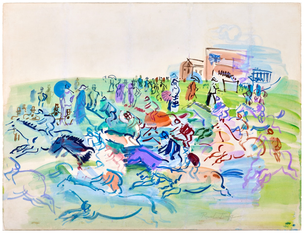 La course à Epsom by Raoul Dufy