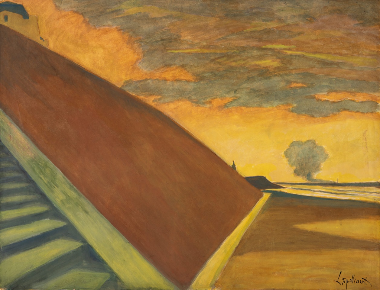 L"escalier, crépuscule jaune by Léon Spilliaert
