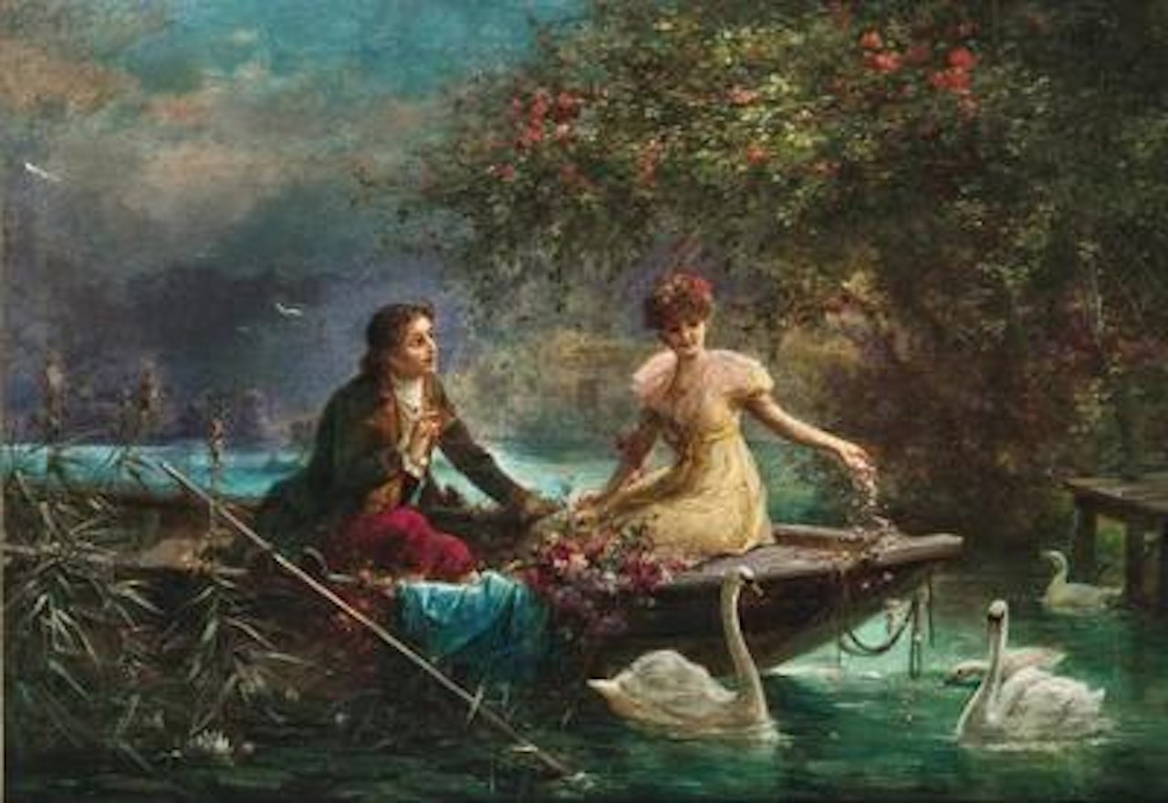 An Evening Boat Trip by Hans Zatzka