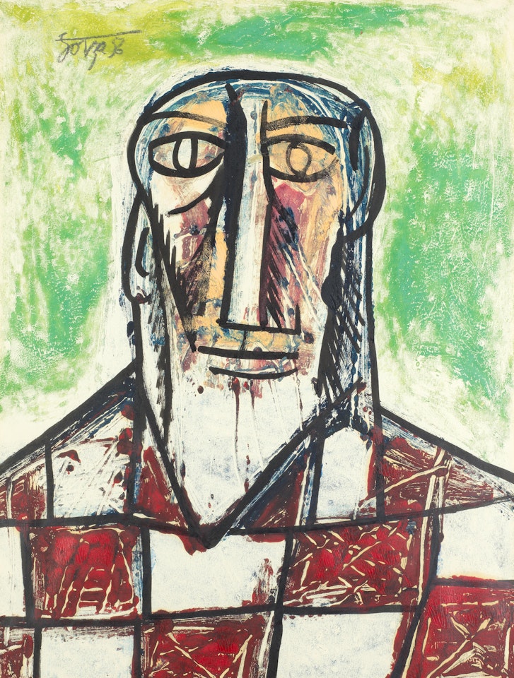 Untitled (Head of Man) by Francis Newton Souza