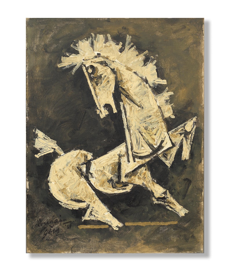 Untitled (King Horse) by M.F. Husain