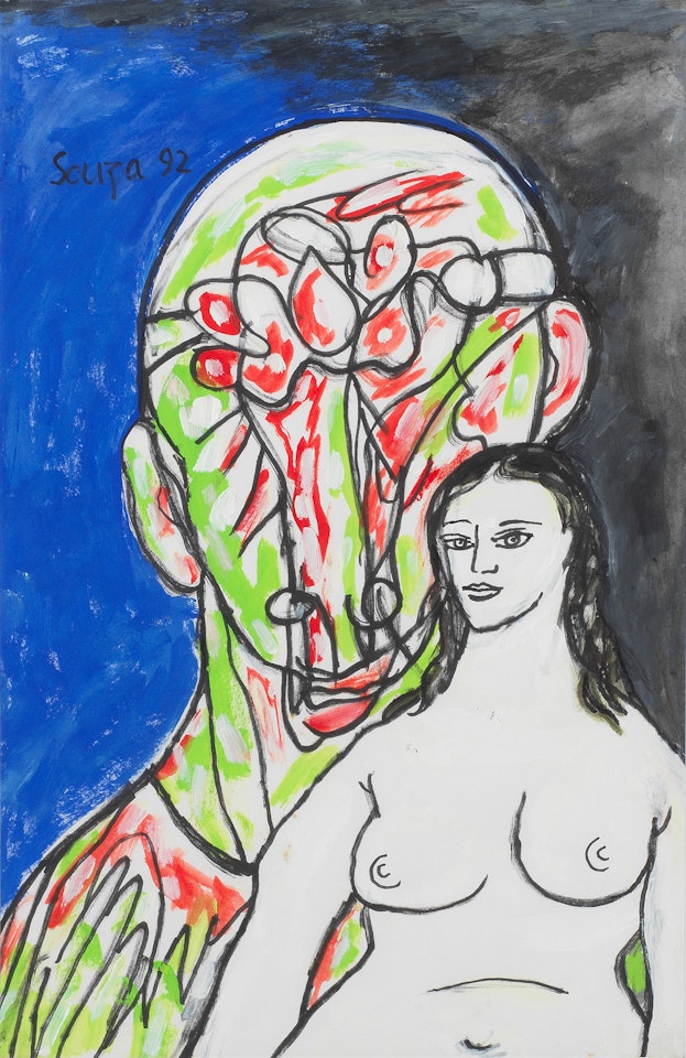 Untitled (Woman and Man) by Francis Newton Souza