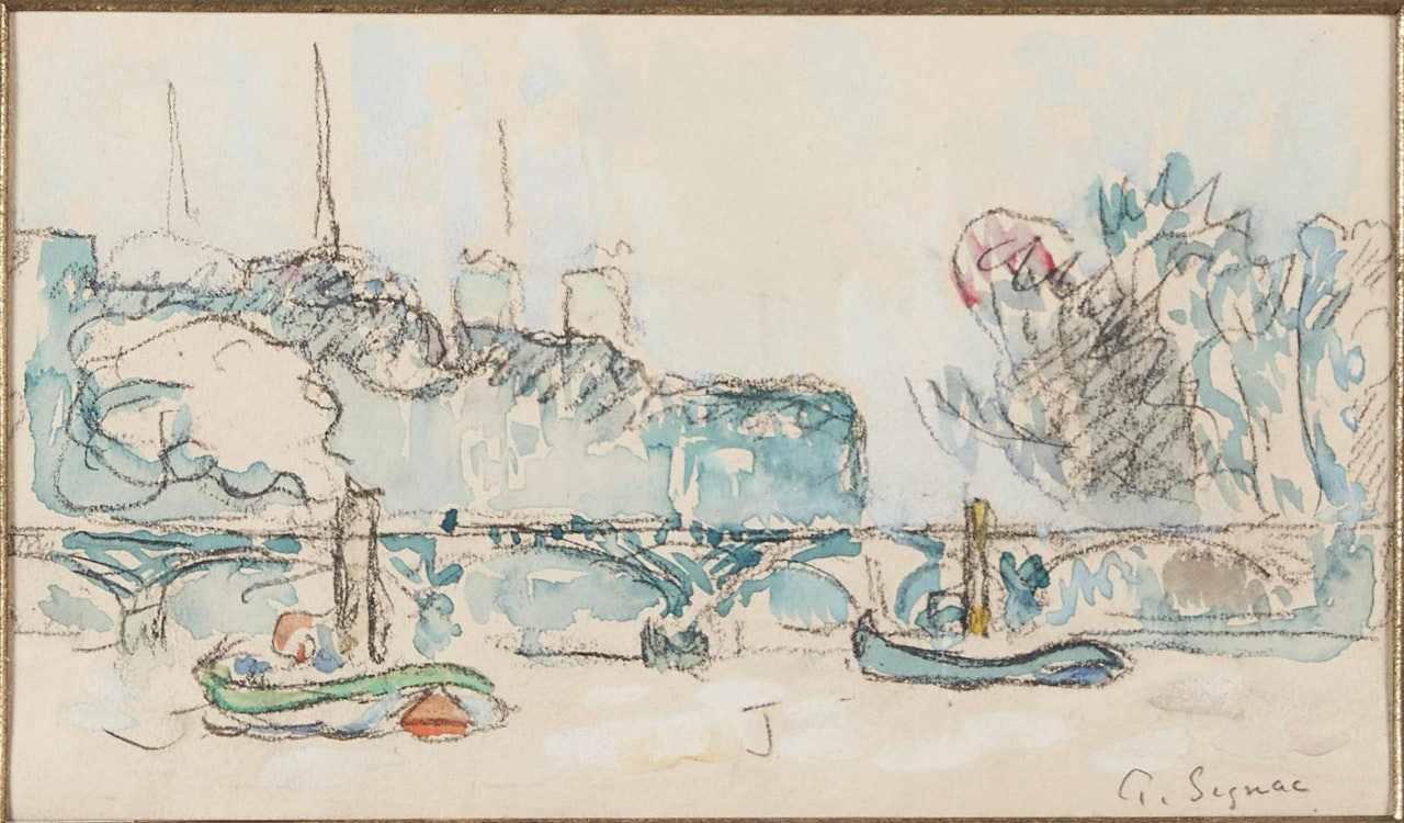 Paris, Le Pont des Arts by Paul Signac
