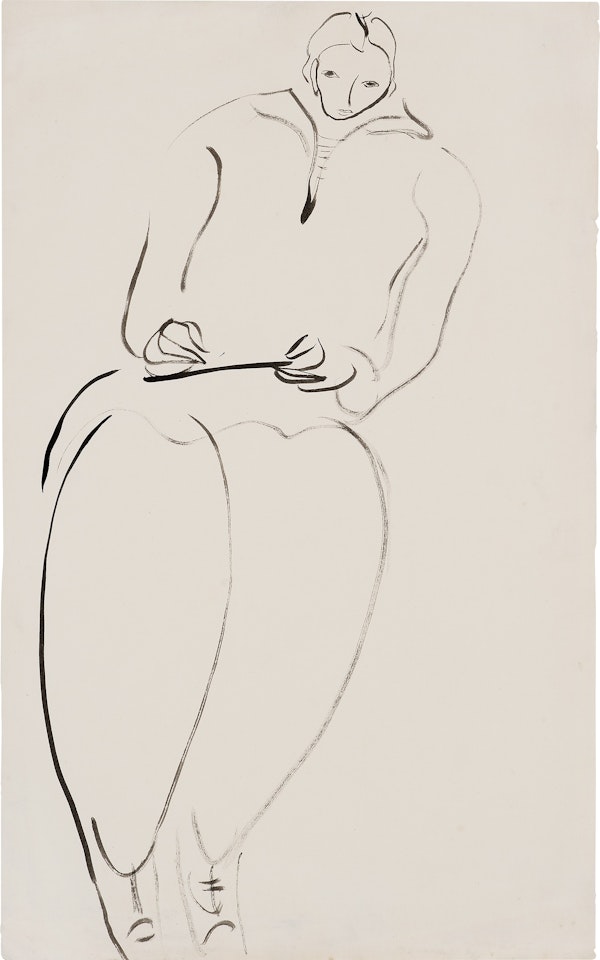 Femme au carnet by Sanyu