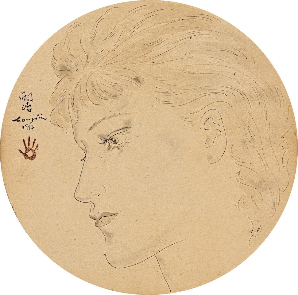 Female Profile by Leonard Tsuguharu Foujita