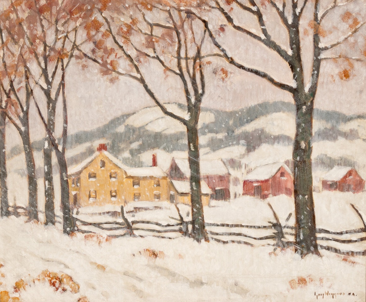 Farm in Winter, Kent, Connecticut by Guy Carleton Wiggins