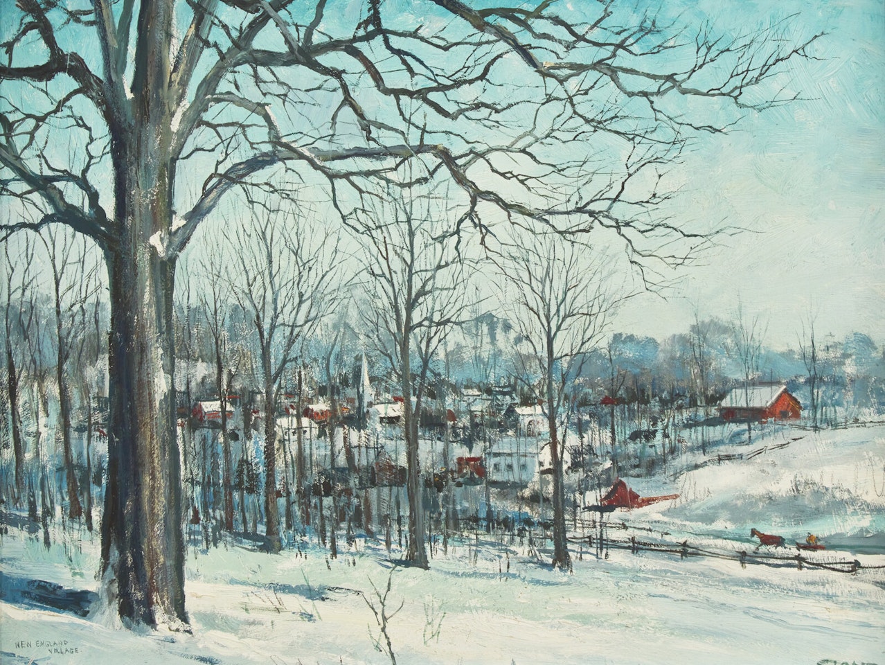 New England Village by Eric Sloane