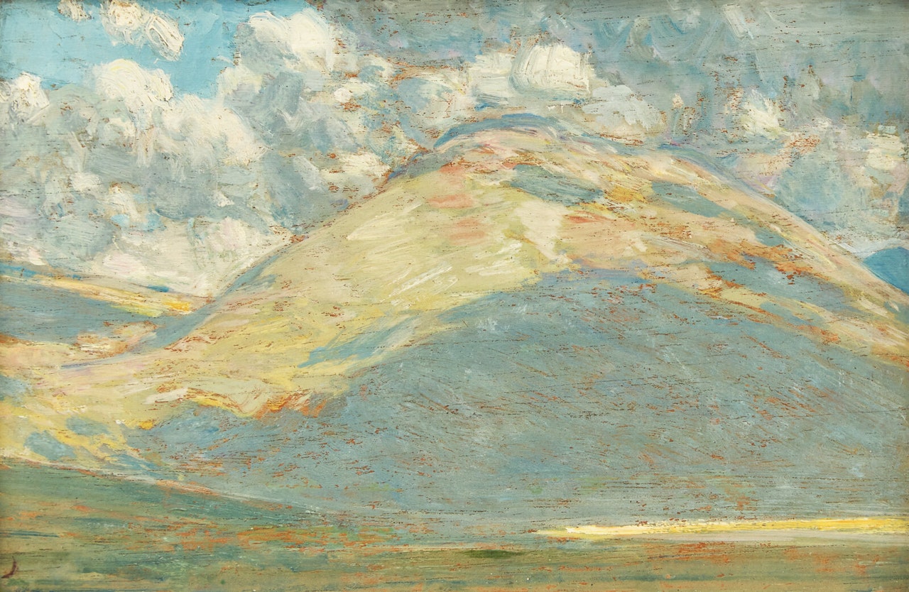 Landscape, Eastern Oregon (Clouds and Mountains) by Childe Hassam
