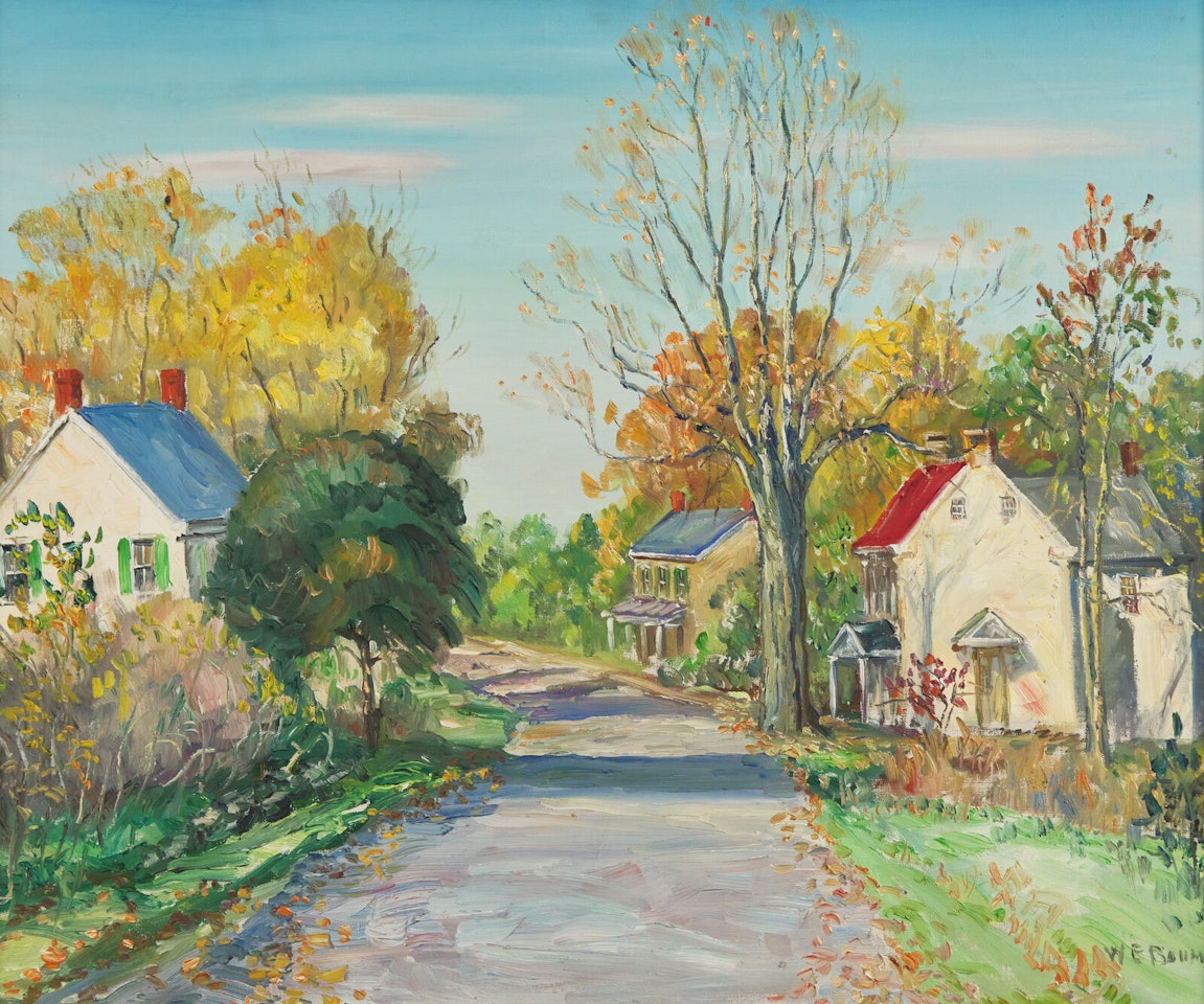 Autumn Street Scene by Walter Emerson Baum
