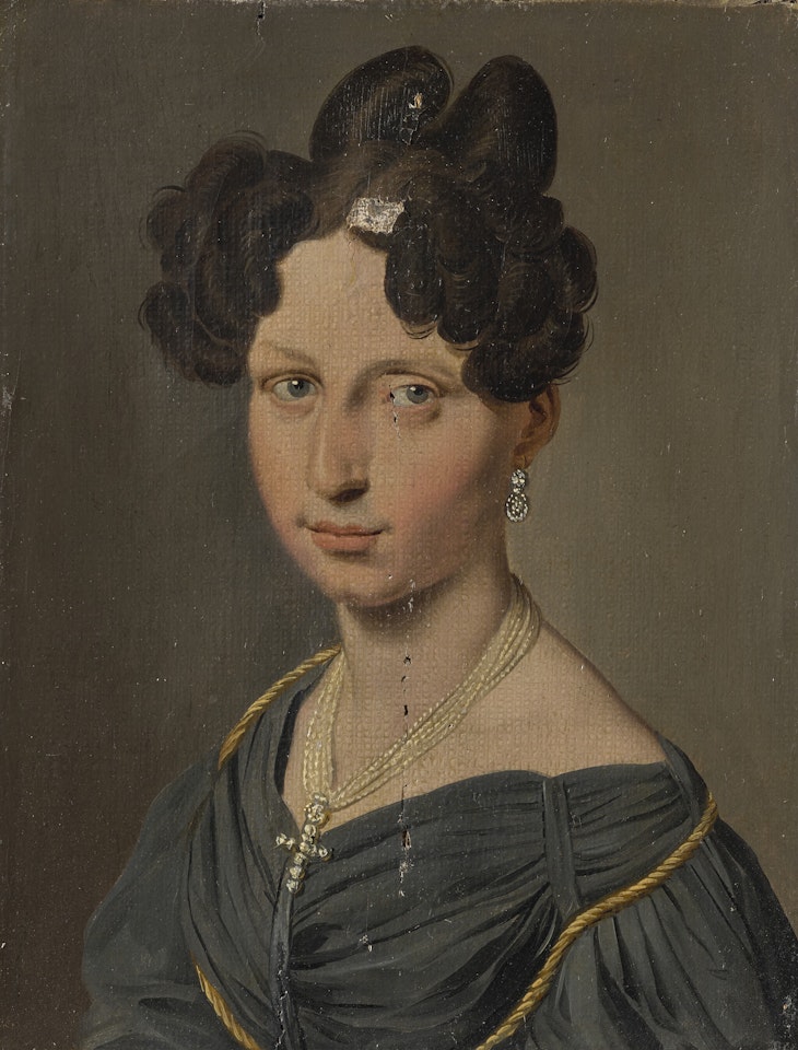 Portrait d"une femme en robe noire by Louis-Leopold Boilly