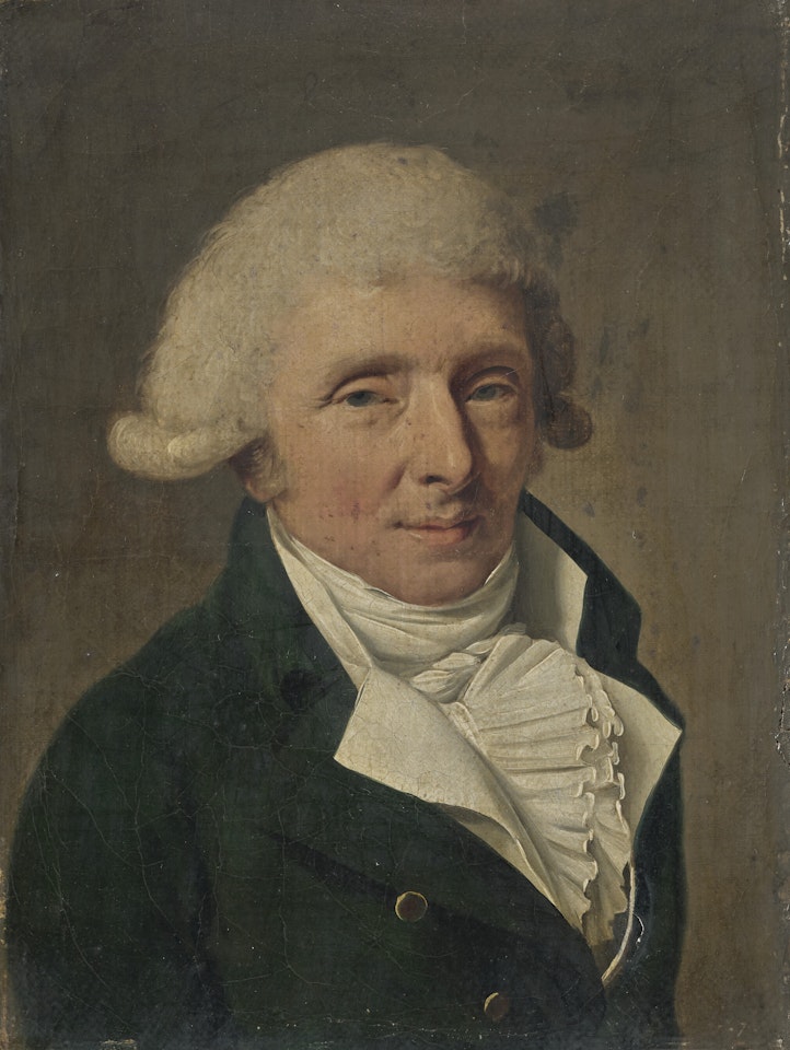 Portrait d"un homme au jabot portant une perruque by Louis-Leopold Boilly