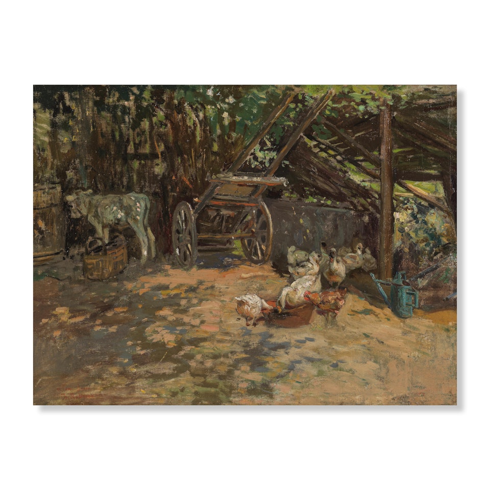 L"arrière-cour de l"hôtel Baudy by Theodore Robinson