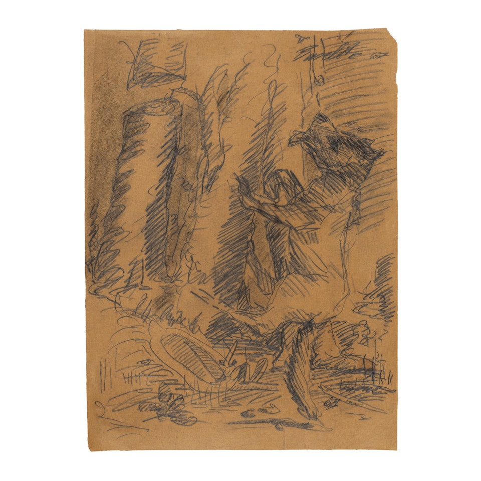 Ein Hund aufwärts by Georg Baselitz