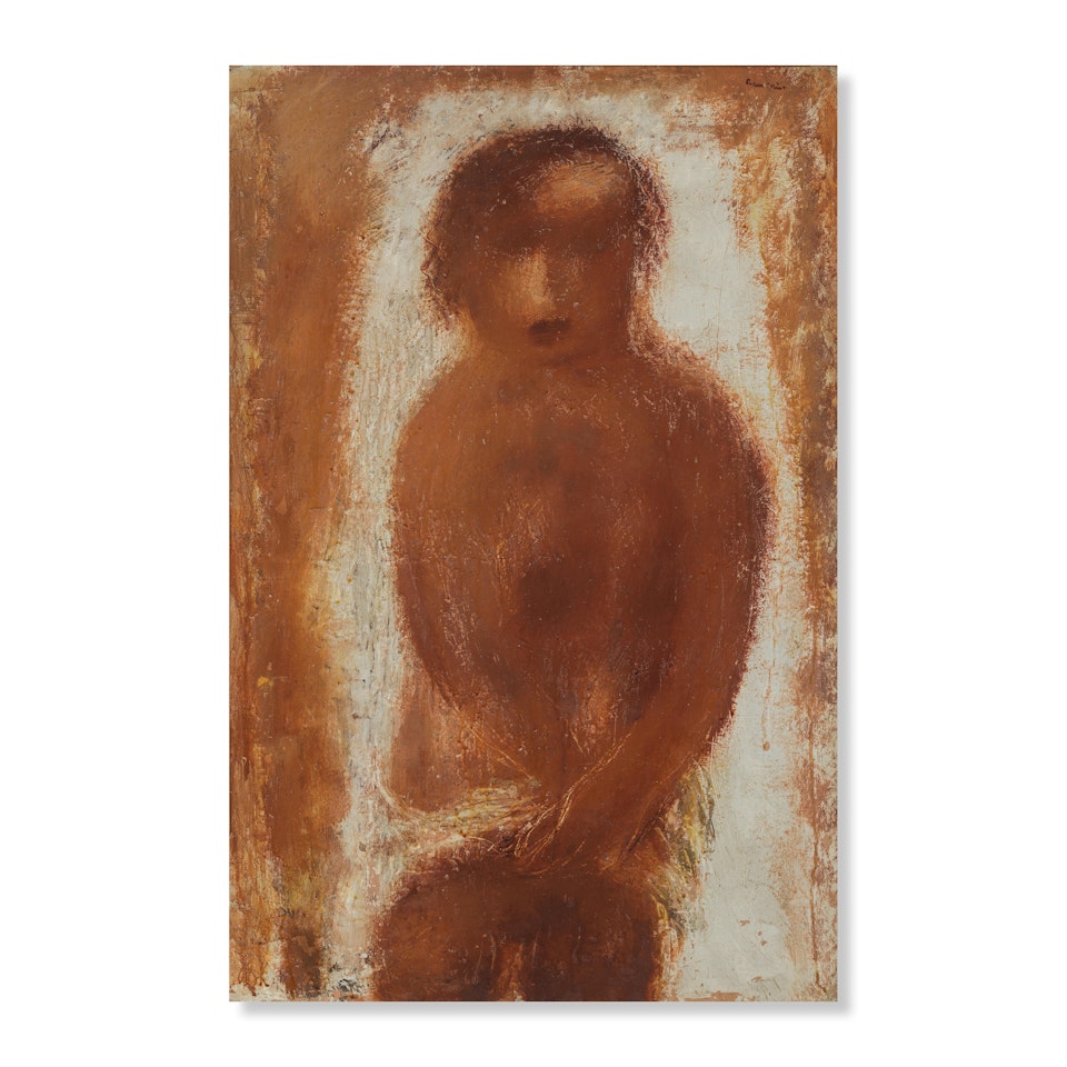 Nu retroussant sa chemise by Jean Fautrier