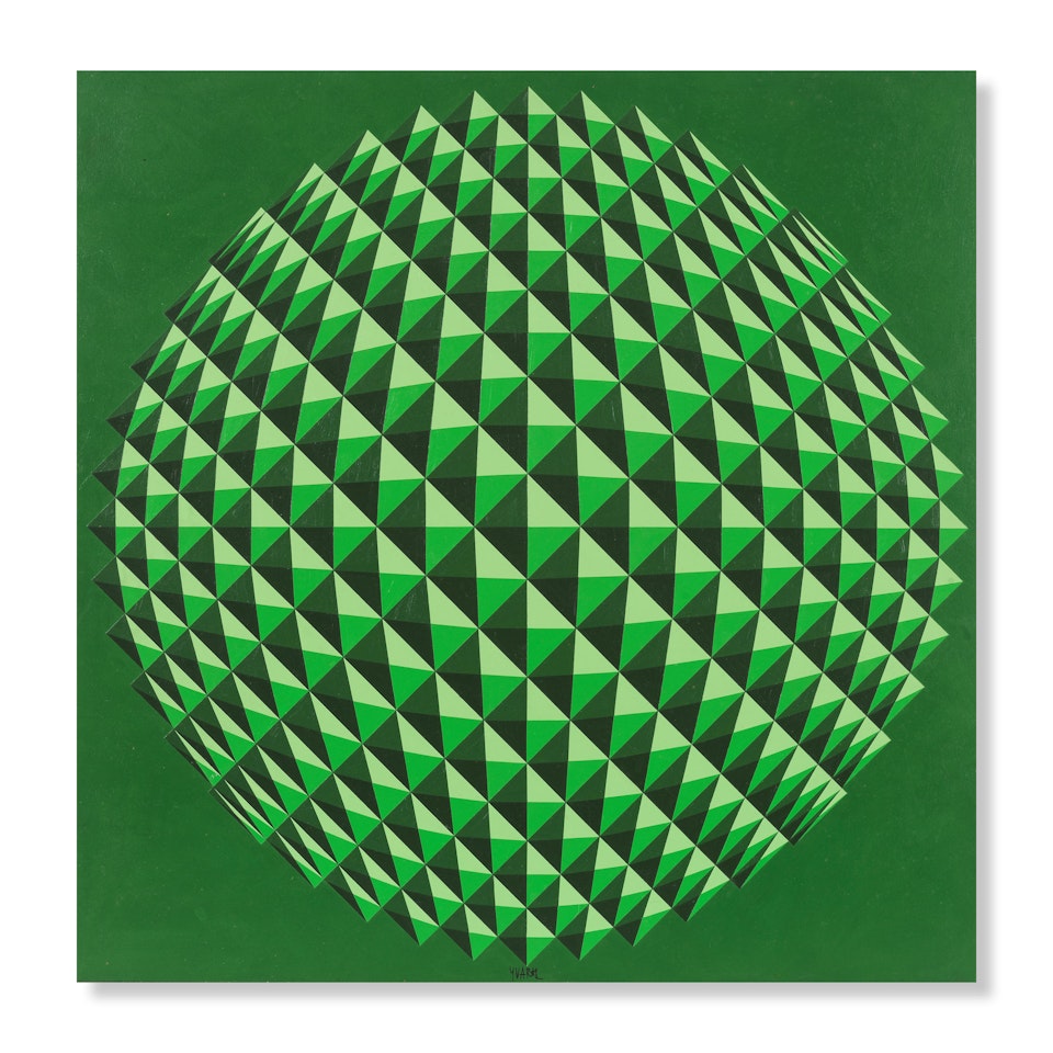 Quadrature Diamant Vert by Jean-Pierre Yvaral