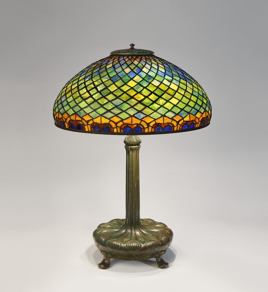 "Peacock Feather" Table Lamp by Tiffany Studios