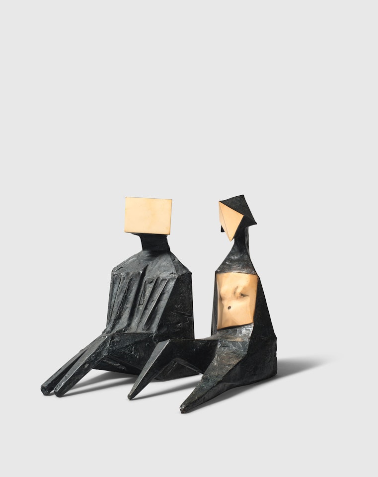 Pair of Sitting Figures IX by Lynn Chadwick