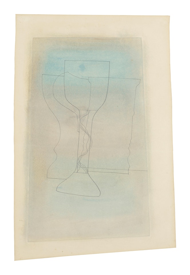 1970 (Goblet with Blue) by Ben Nicholson, O.M.