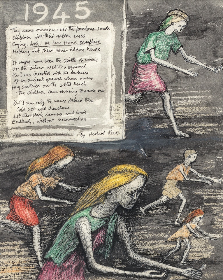 Illustration for a Poem by Herbert Read by Henry Moore