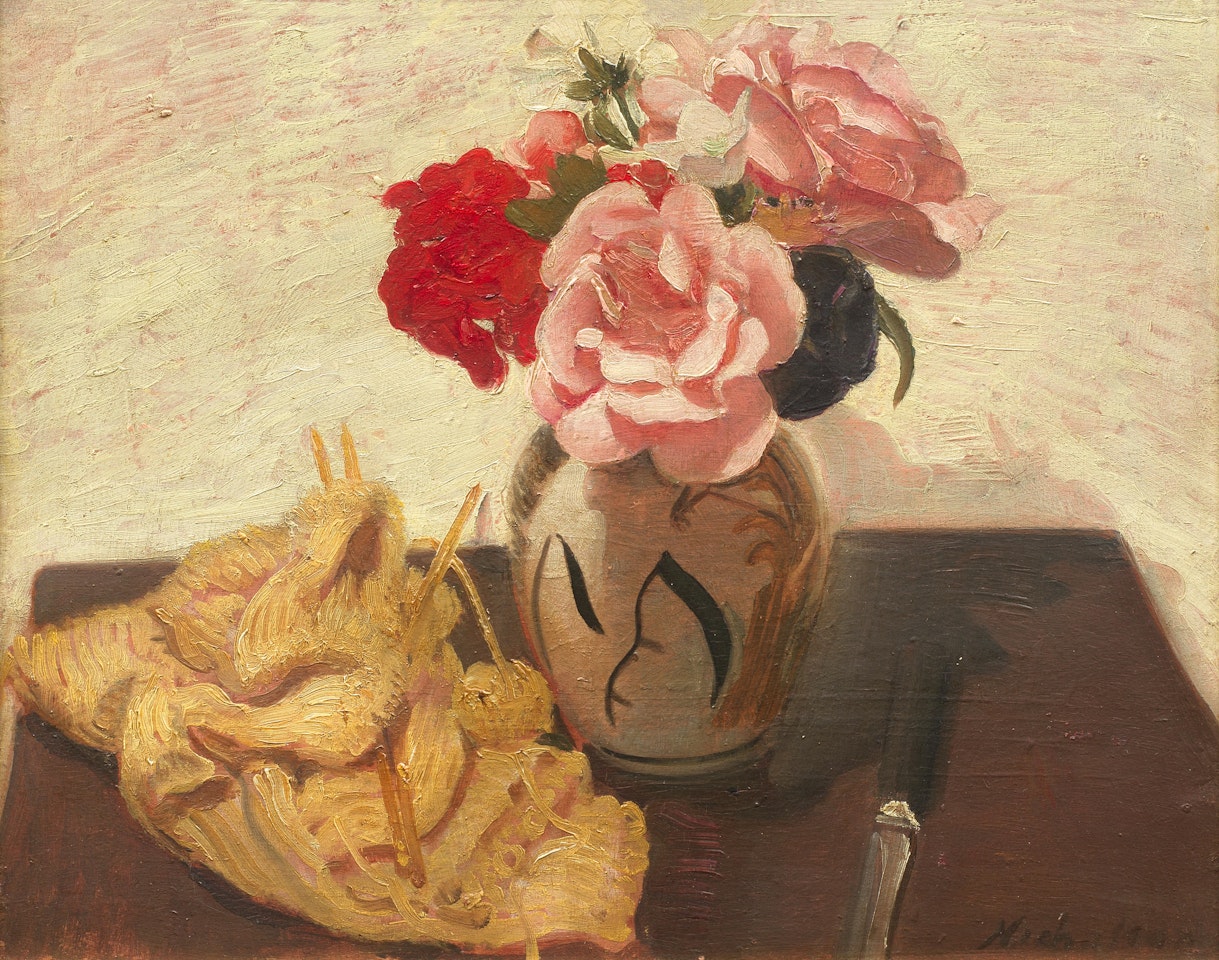 Roses and Knitting by William Nicholson