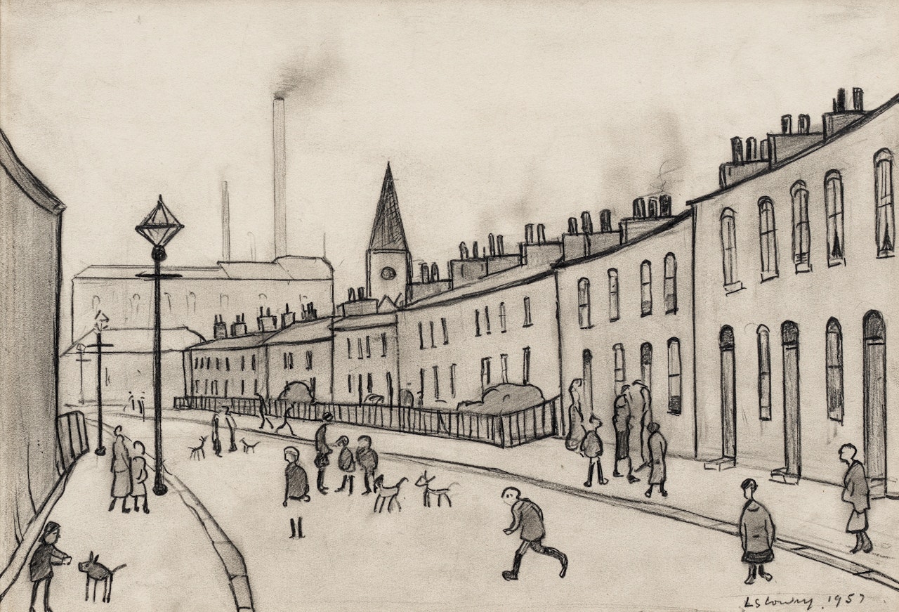Old Road, Failsworth by Laurence Stephen Lowry