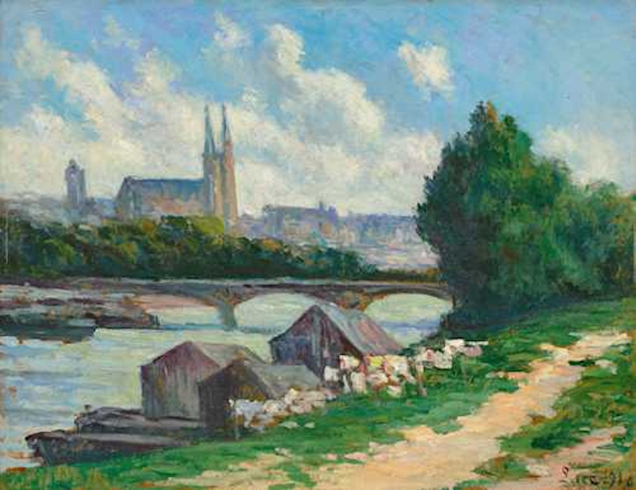 Angers, les bords de la Loire by Maximilien Luce