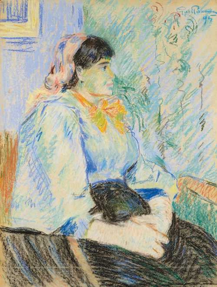 Jeune femme assise by Armand Guillaumin