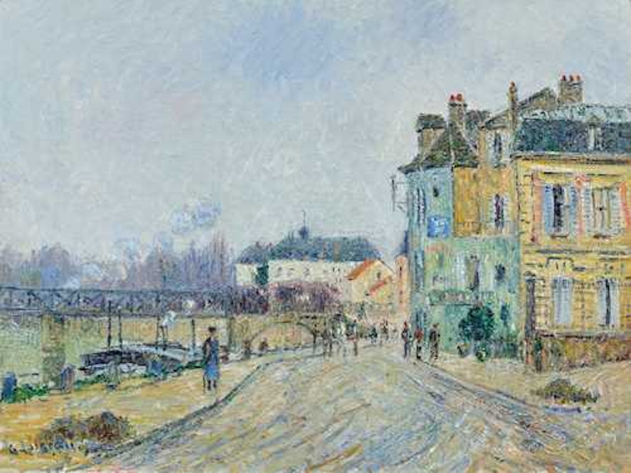 Le quai de l"Oise à Pontoise by Gustave Loiseau