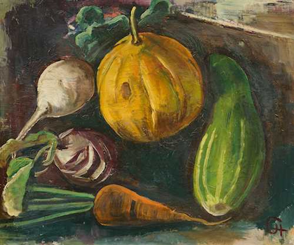 Small still life of vegetables by Karl Hofer