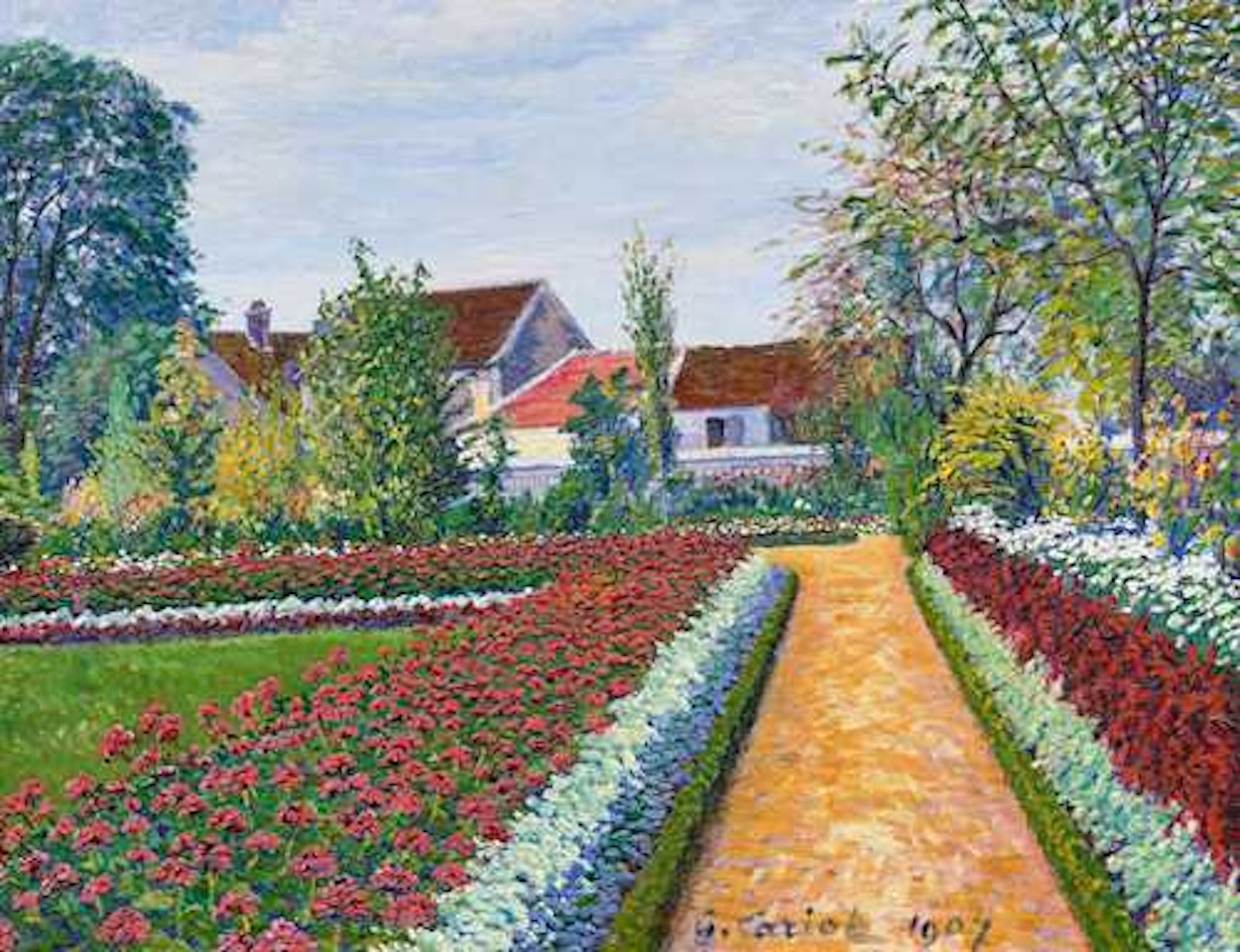 L"allée fleurie by Gustave Cariot