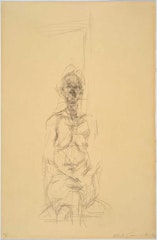 Annette assise dans l"atelier