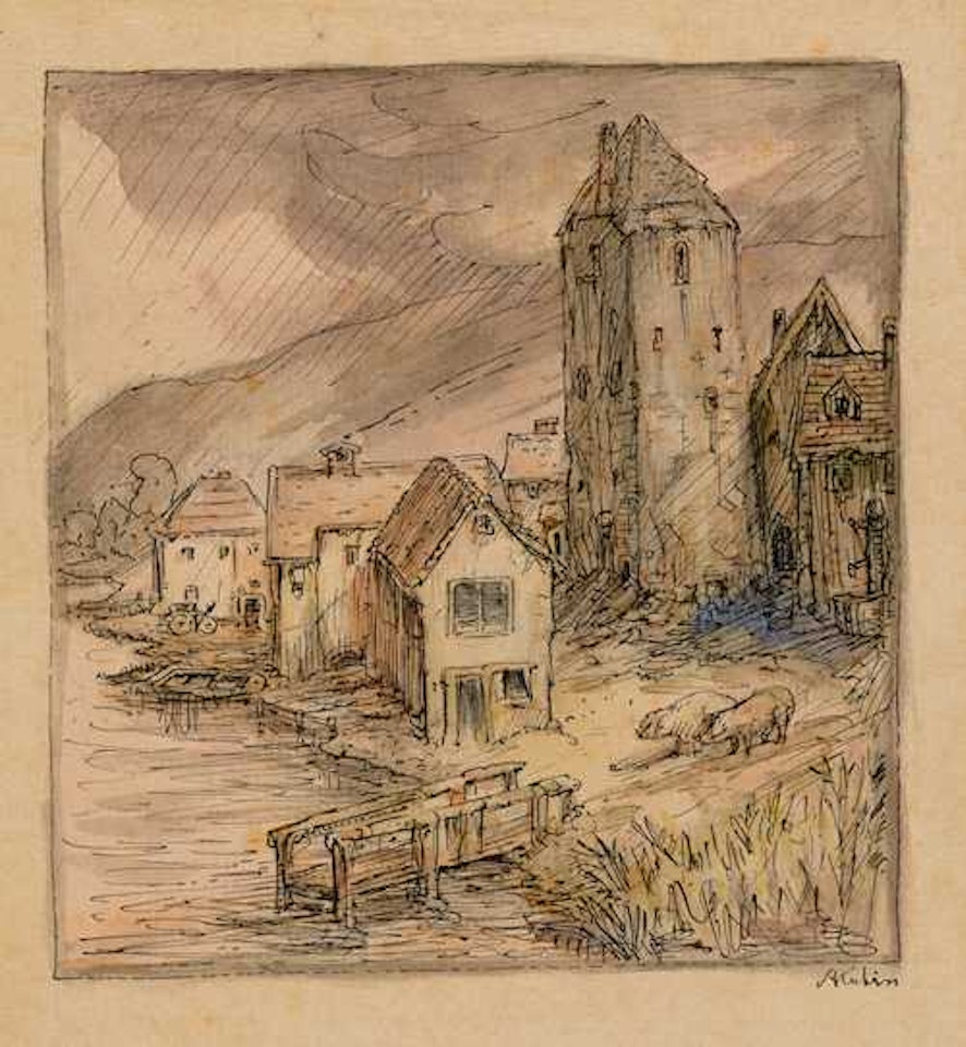 Small littoral town by Alfred Kubin