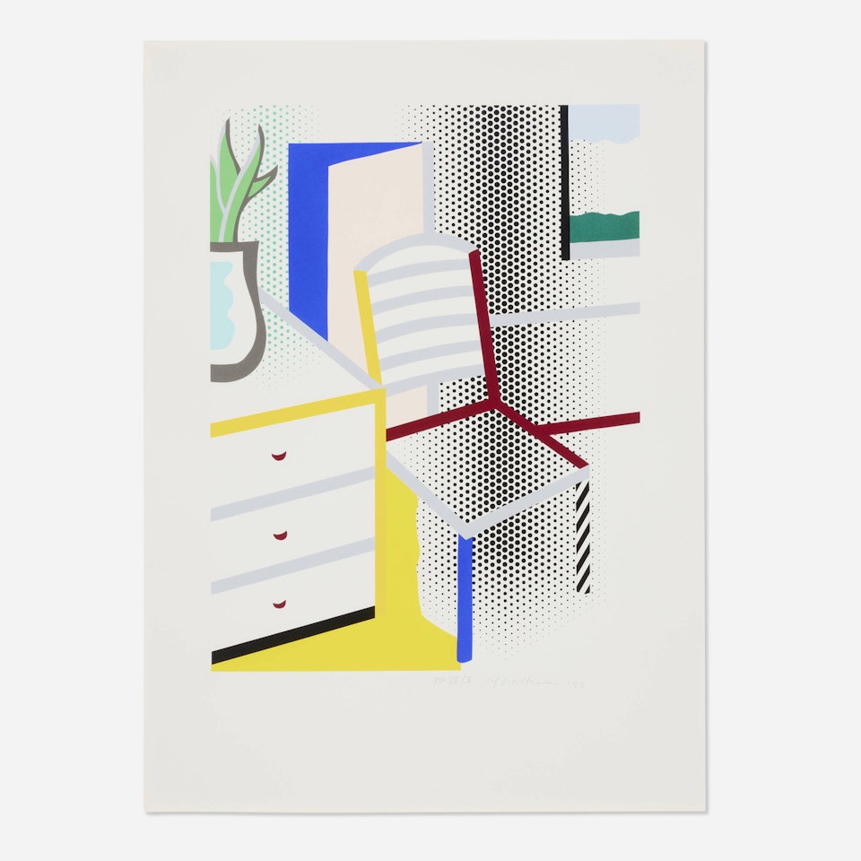 Interior with Chair (from the Leo Castelli 90th Birthday portfolio) by Roy Lichtenstein