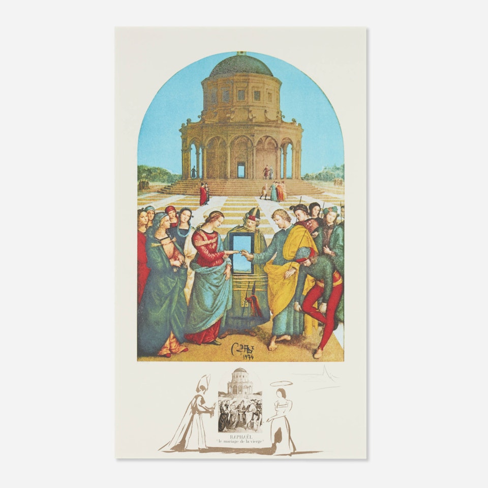 Raphael - Le mariage de la Vierge (from the Changes in Great Masterpieces portfolio) by Salvador Dali