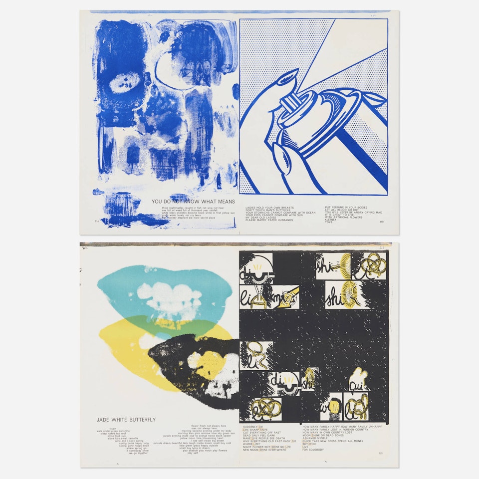 Two works from the One Cent Life portfolio by Various Artists