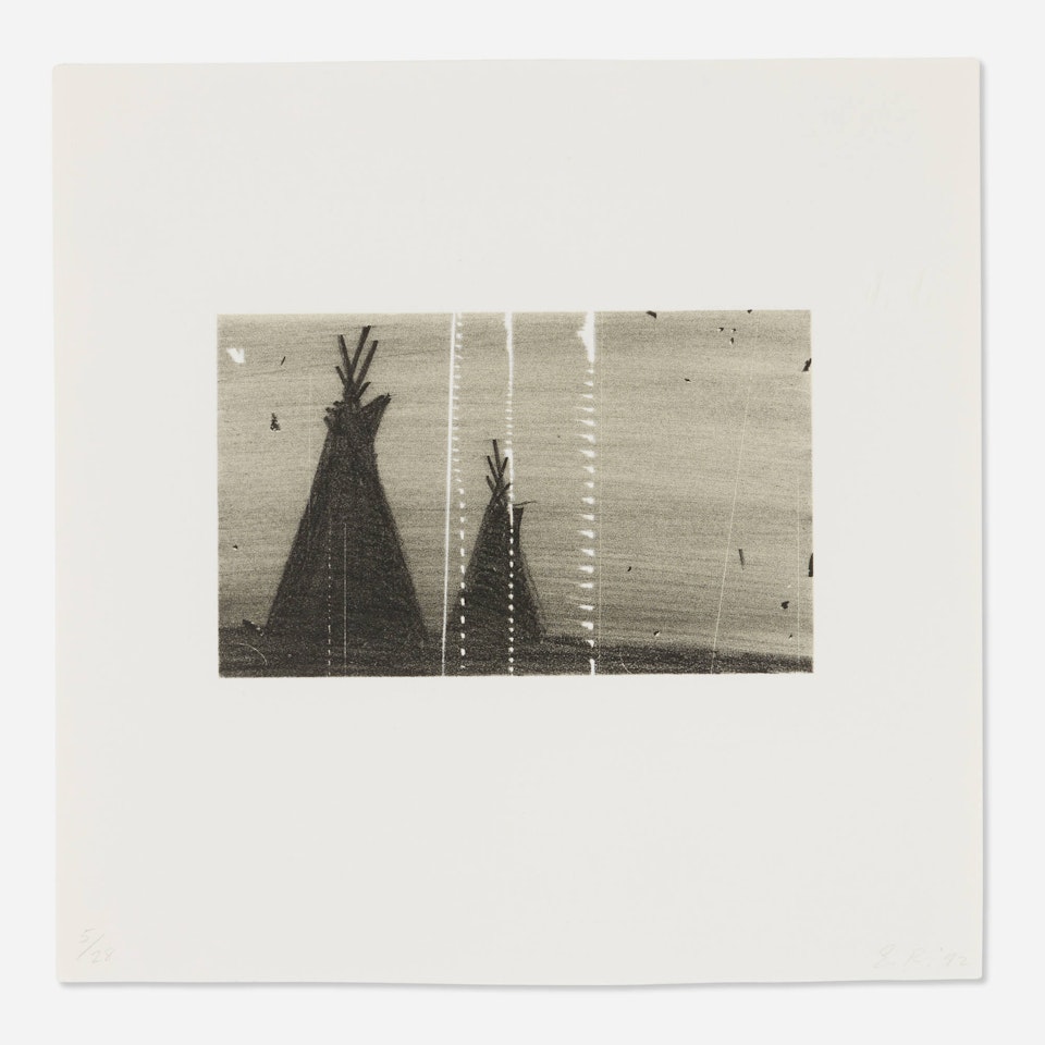 Teepees (from the Cameo Cuts portfolio) by Ed Ruscha