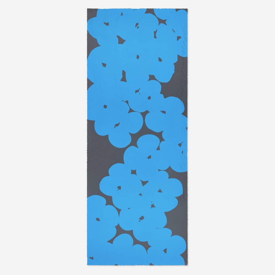 Wallflower (Light Blue and Grey) by Donald Sultan