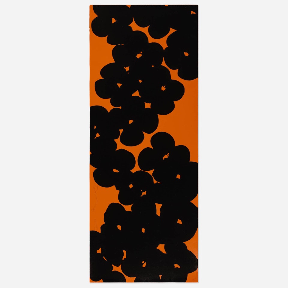 Wallflower (Black and Orange) by Donald Sultan