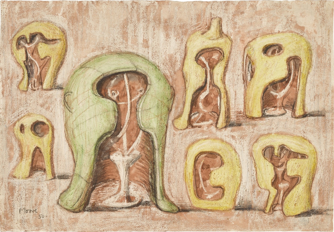 Helmet Head: Interior/Exterior Forms by Henry Moore