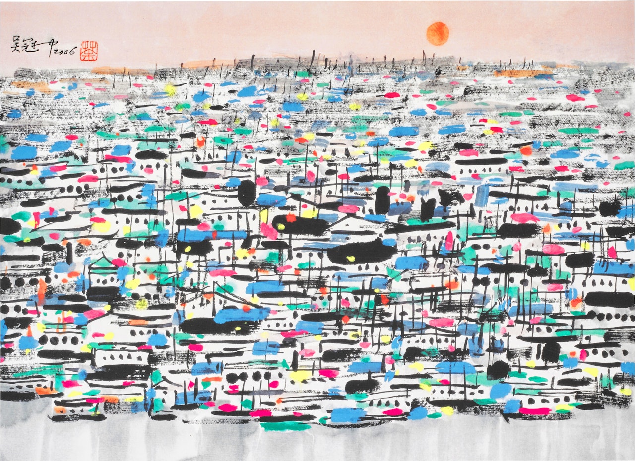 Morning Brush Over a Harbour by Wu Guanzhong