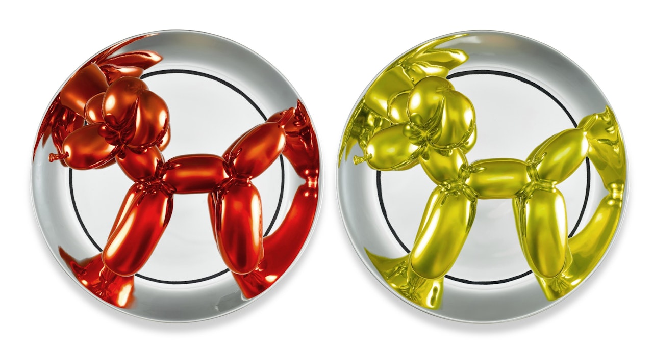 i. Balloon Dog (Orange) ii. Balloon Dog (Yellow) (Two Works) by Jeff Koons
