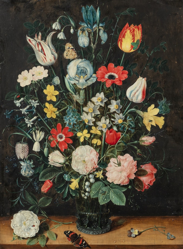 Still life with flowers and butterflies by Isaak Soreau