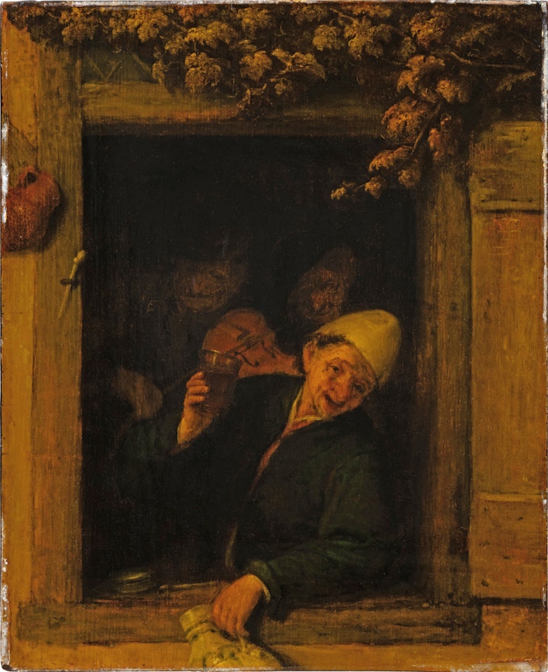 Drinker by an open window by Adriaen van Ostade