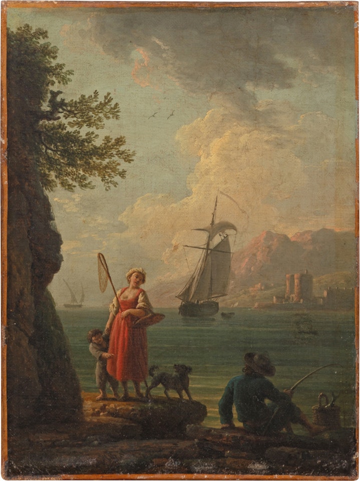 Fishermen by the coast by Claude Joseph Vernet
