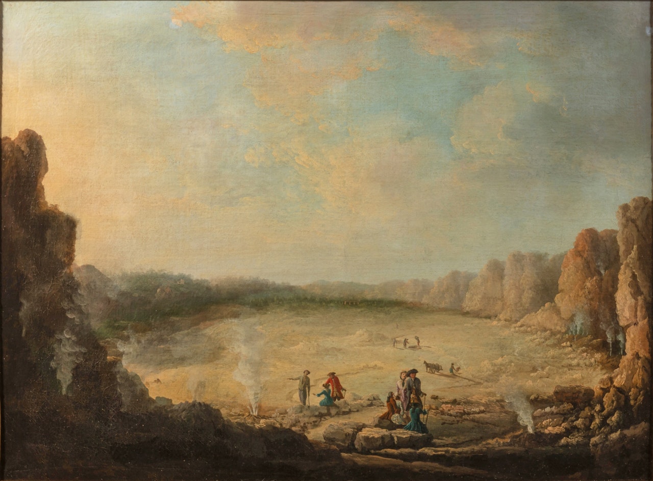 View of the Solfatara crater by Carlo Bonavia