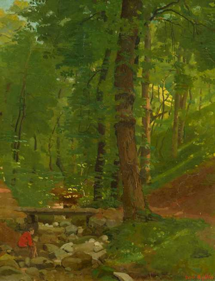 Forest interior (Le Nant de Frontenex) by Ferdinand Hodler